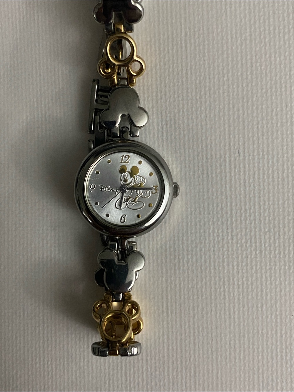 Vintage Disney Mickey Mouse Watch Gold And Silver design